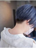 【SHARON】透明感ブルー×刈り上げショート