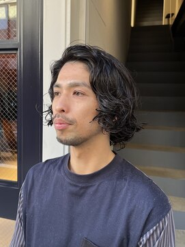 Men's JILI 【JILI】ミディアム ウェーブパーマ メンズ ◎上辻