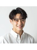 韓国風センターパート×束感マッシュ