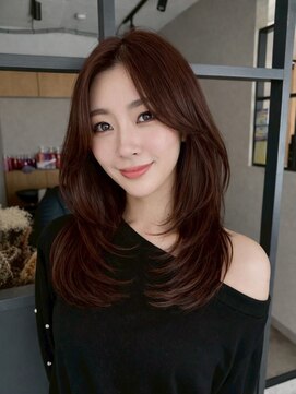 エトワ 中央店(etoi) 大分韓国かき上げレイヤーカット大人レイヤー顔まわりレイヤー