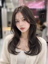 ラルム 新宿(LARME SHINJUKU)&nbsp;小顔レイヤー×ココアブラウン[新宿/髪質改善]