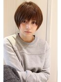 黒髪でも可愛く決まるひし形ショートボブ