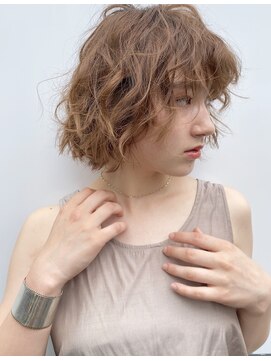 パーク(PARK) 【PARK】ウェーブボブ×ペールベージュ