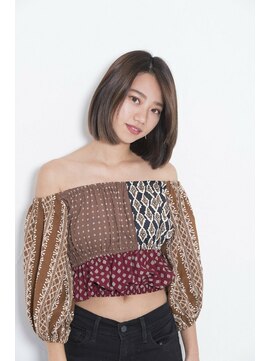 カリン 横浜店(carin) 【carin横浜】＊艶髪ワンレンボブ＊【ロブヘア/マロンベージュ】