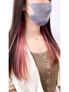 ルートエイチ 市川(Root H) 外ハネボブセクションカラーペールベージュグラデーションカラー