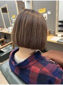 白髪ぼかしハイライト×パノラマボブ