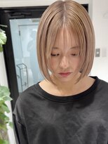 ヨーク(YOKE)&nbsp;【YOKE】ミルクティーグレージュカラーフェイスレイヤーロング