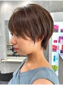 30代40代大人女性/前髪ありショートボブ/ショートヘア/髪質改善