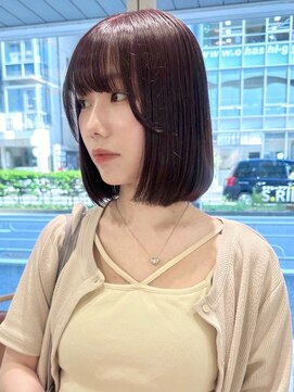 ガーデンヨコハマ(GARDEN YOKOHAMA) イメチェンボブラベンダーブラウンワイドバング透明感パープル