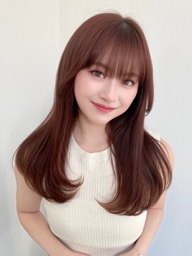 ユーフォリア エヌ 池袋サンシャイン通り店(Euphoria +n) 20代30代40代髪質改善カラーピンクベージュ艶感ロブヘアー