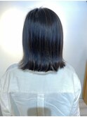 【morio成増/一戸】黒髪ハイライト切りっぱなしボブ