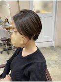 ハンサムショート×グレージュカラー