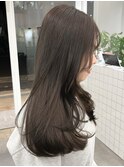 レイヤーカット顔まわりストレートロングレイヤー堀江