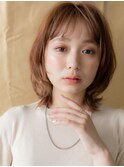 ぱっつん前髪外ハネウルフカット小顔ロブTc2川口20代30代40代