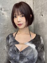 アワーズ 南青山(Our's)&nbsp;切りっぱなしボブ/ブリーチなしカラー/アッシュピンク