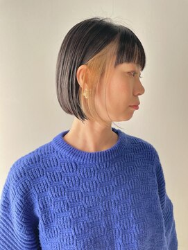 グーム(goom.) 20代30代40代小顔切りっぱなし大人ボブイヤリングカラー