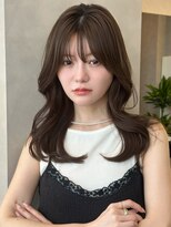 オムニス 表参道(Omnis)&nbsp;韓国暗髪美髪レイヤーカット小顔顔周りくびれミディアムレイヤー