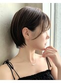 《岩田莉奈》40代50代に人気の似合わせ丸みショートボブ　新宿