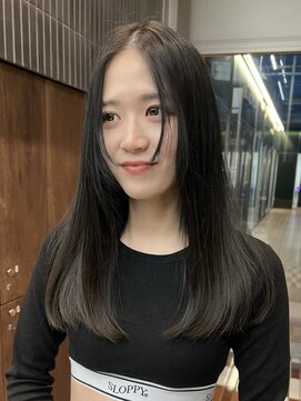 ノード(NODE) 栄垢抜けぷつっと切りっぱなしロングヘア