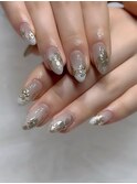 個性派！大人綺麗なメタリックフラワーネイル