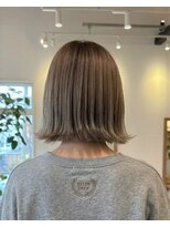 リエットヘアー 西尾市杢左店(Lie-et. hair)&nbsp;【西尾市】切りっぱなしボブ×柔らかベージュ
