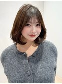 イメチェン愛されシースルーバング前髪うる艶髪大人可愛い