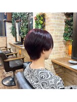プランツヘアー&nbsp;20～40代　ハンサムショート　カシスピンク