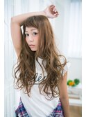 無造作ロングスタイル