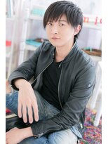 ヘアアンドビューティー ミック(Hair & Beauty miq) ナチュラルな男らしさモーブカラーサイドパートショートc1