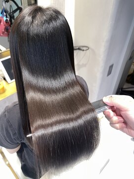 アンサー(answer) "髪質改善で叶える"  地毛風カラー×艶ストレート『銀座/個室』