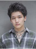 MEN'SHAIRスパイキーツイストスパイラルショートアップバング