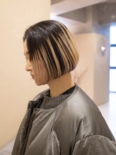 ネロ ヘアサロン ネイビー 渋谷(NERO HAIRSALON NAVY) 【渡邊将大】シンプルボブ×デザインハイライト