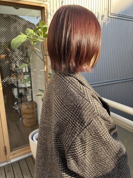 ツイギー 宮西店(TWiGGY) 外はねボブ×レッドカラー