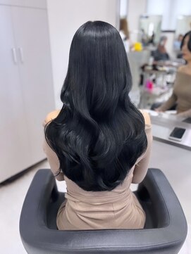 ベレーザシェルト(Beleza scelto) 10980黒髪アッシュブラックグレージュ韓国風巻きレイヤーカット