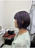 ショート×デザインパープルカラー