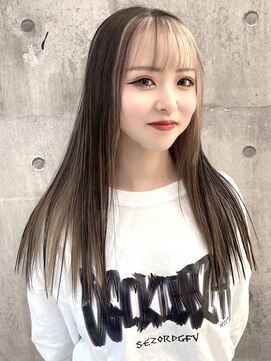 ワンズ リー 上大岡店(One's ly) レイヤーカット/ウェットヘア/オリーブベージュ[上大岡]