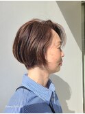 明るめカラーで活きるショートボブスタイル