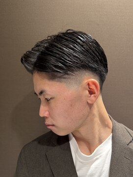 ヒロギンザ 六本木店(HIRO GINZA) ロースキンフェード × クラシック七三バック