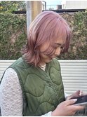 ベビーピンク×ダークブラウン