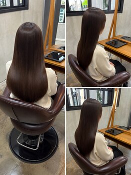 ヴィアルス 花山店(VIARS)の写真/梅雨にオススメ！指通りの良いストレートへ☆お客様に合わせた薬剤選定で理想の髪に♪