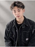 センターパート_韓国ヘア_シャドウパーマ_メンズ