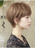 ひし形ショートボブ/大人ショートヘア/40代/50代/60代/表参道