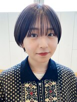 アイティー バイ アルバム 中野店(IT by ALBUM) 薄めパッツン_オリーブカラーハイライトカラー_ba306431