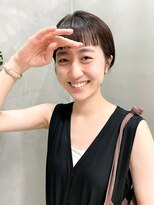 テトヘアー(teto hair) オン眉ショートオン眉ボブぱっつん前髪ショートボブ