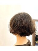 マニッシュボブ無造作パーマ