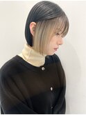 切りっぱなしボブ インナーカラー イヤリングカラー  t1114
