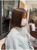 パツッとミニボブ×韓国風シースルーバング