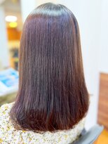 アークスヘアー&nbsp;20代30代40代髪質改善ココアブラウン艶感ストレートセミロング