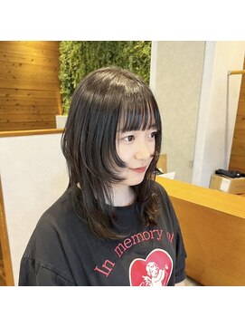 ジールサロン つくば本店 【人気急増】ミディアムウルフヘア