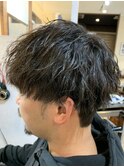 縦落ちツイストパーマ